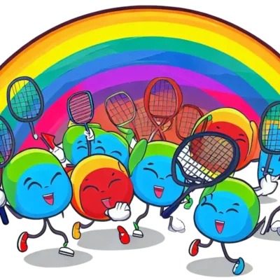 Dancing Rainbow Rackets